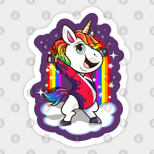 Gymnastics Gymnast Unicorn Cute Girl Mom Coach Sticker by E